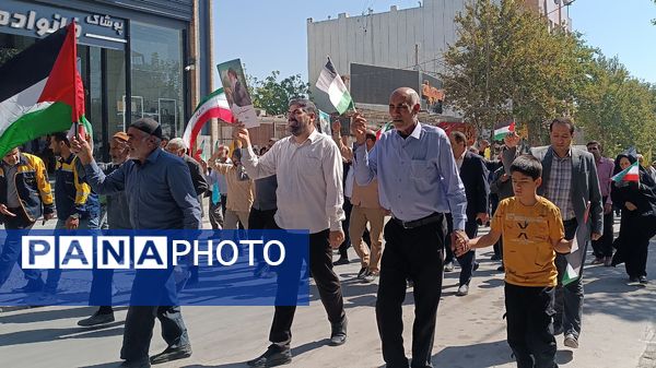حضور پرشور مردم کهگیلویه و بویراحمد در راهپیمایی «بشارت نصر» در حمایت از مقاومت اسلامی