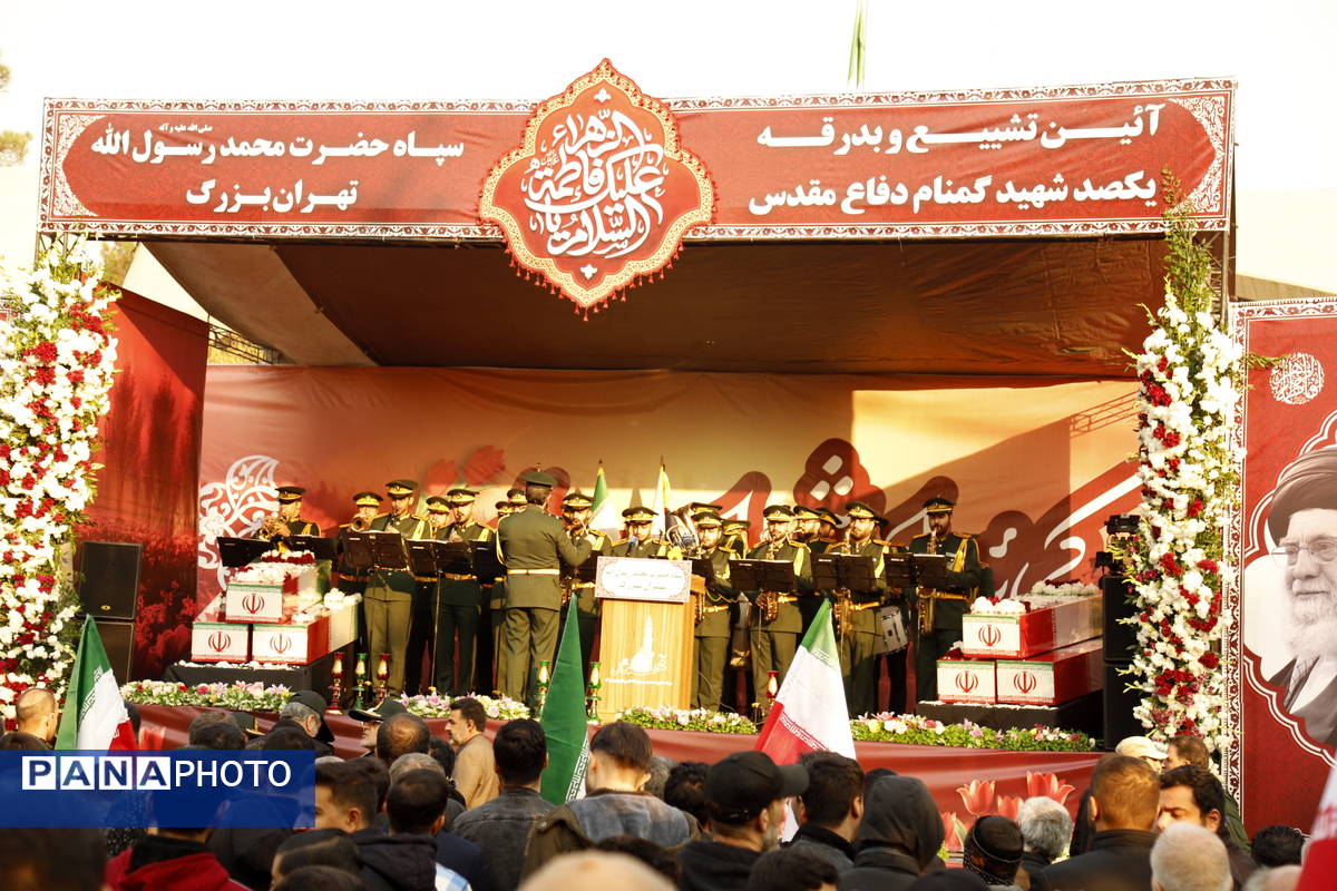 وداع باشکوه مردم با شهدای گمنام در قلب پایتخت