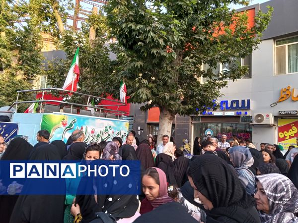 شروع حرکت راهیان عشق از میدان بی بی شطیطه تا مسجد جامع  