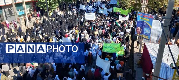 حضور پرشور مردم گالیکش در راهپیمایی 13 آبان