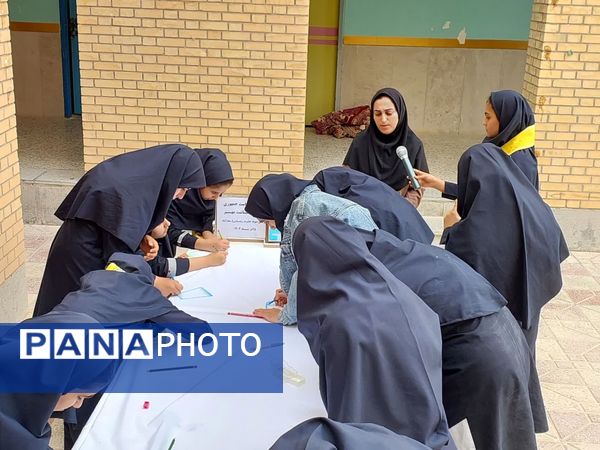 برگزاری آیین نمادین بیست‌وششمین پرسش مهر ریاست جمهوری در آموزشگاه نمونه حضرت زینب (س)