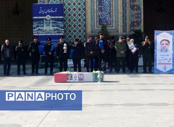 مراسم تشییع پیکر پاک شهید علی‌اصغر آدینه، صحنه‌ای از شکوه ایمان و وفاداری