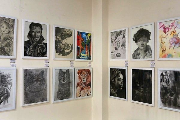 اختتامیه نمایشگاه طراحی و نقاشی هنرمندان آموزشگاه هنری فروردین شهرستان نظرآباد