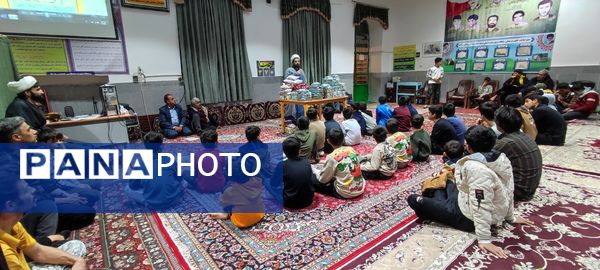 حضور ۷٠ دانش‌آموز  معتکف در مسجد امام رضا(ع)، رضا آباد شرقی شیروان
