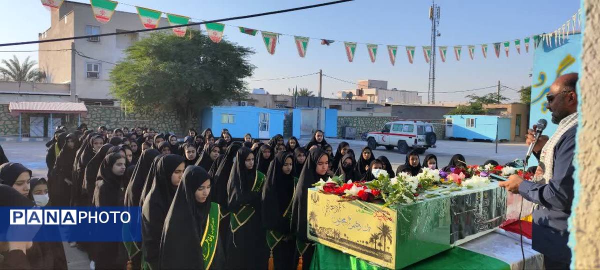 استقبال مدارس دشتی از شهید گمنام