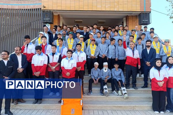 مراسم پدافند غیرعامل در دبیرستان بشارت بهارستاندو