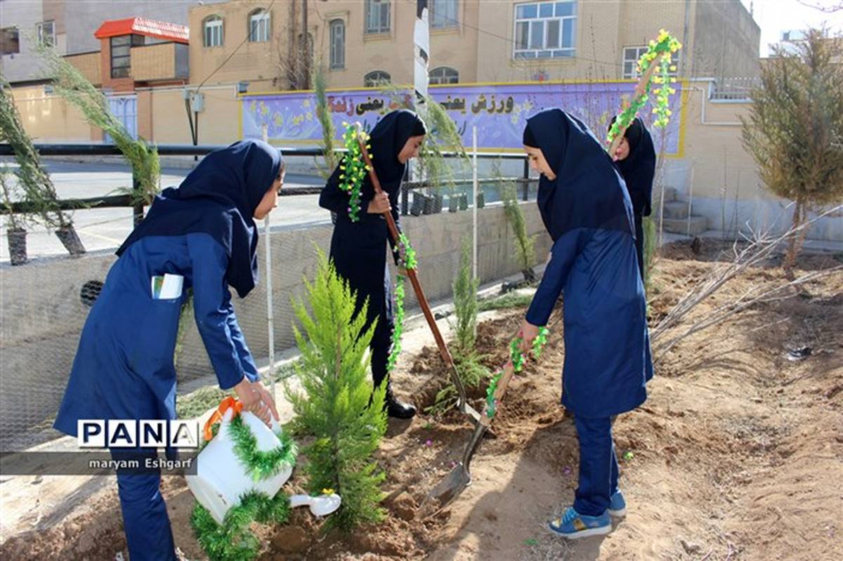 برگزاری جشن روز درختکاری در مدارس استان چهارمحال و بختیاری