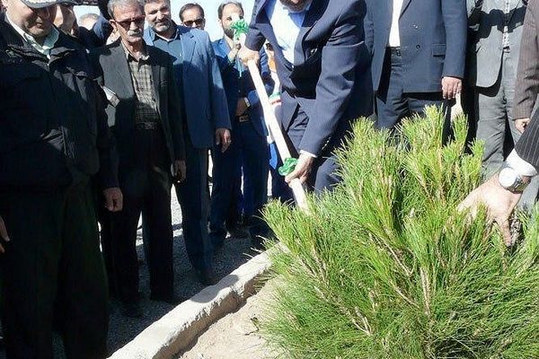 روز درختکاری دربوستان شهدای گمنام روستای حاجی آباد شهرستان بیرجند