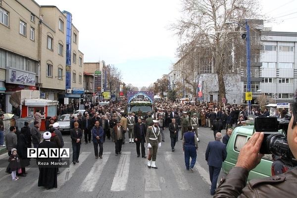 آیین باشکوه تشییع پیکر مطهر ۴ شهید گمنام دوران دفاع مقدس