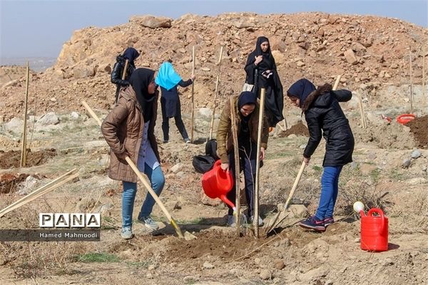 مراسم درختکاری شهرداران مدارس تبریز در تفرجگاه عون بن علی