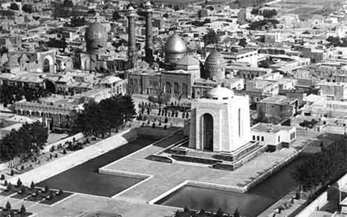 تصویر هوایی از مقبره رضا خان در دهه ۷۰