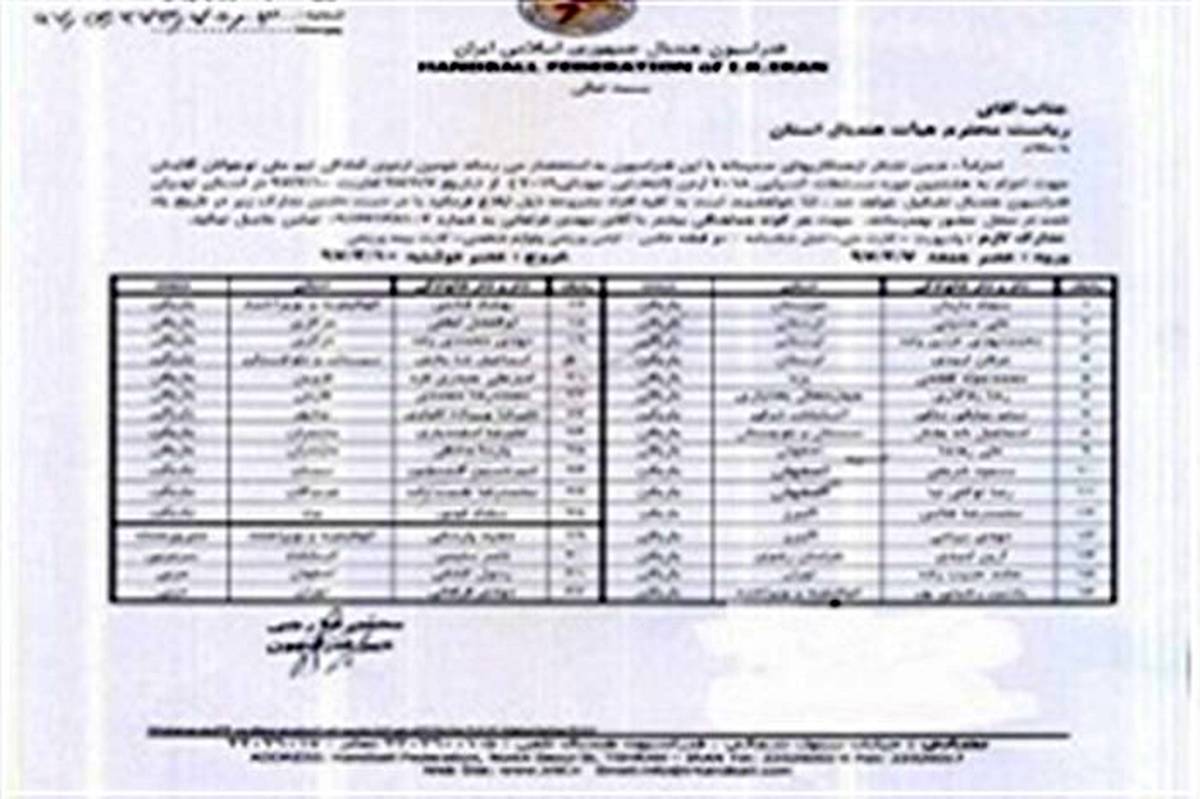 دعوت از نوجوان سمنانی به اردوی تیم ملی هندبال