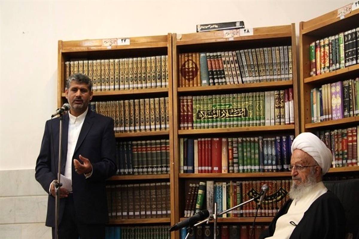 دیدار آیت الله العظمی مکارم شیرازی با دکتر باقر زاده معاون وزیر آموزش و پرورش