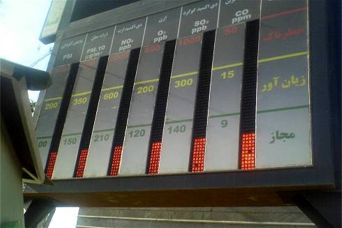 هوای تهران در شرایط ناسالم قرار گرفت