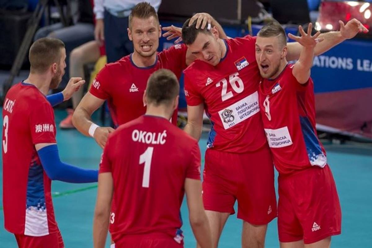 لیگ ملت‌های والیبال؛ صربستان به نیمه بالا رسید