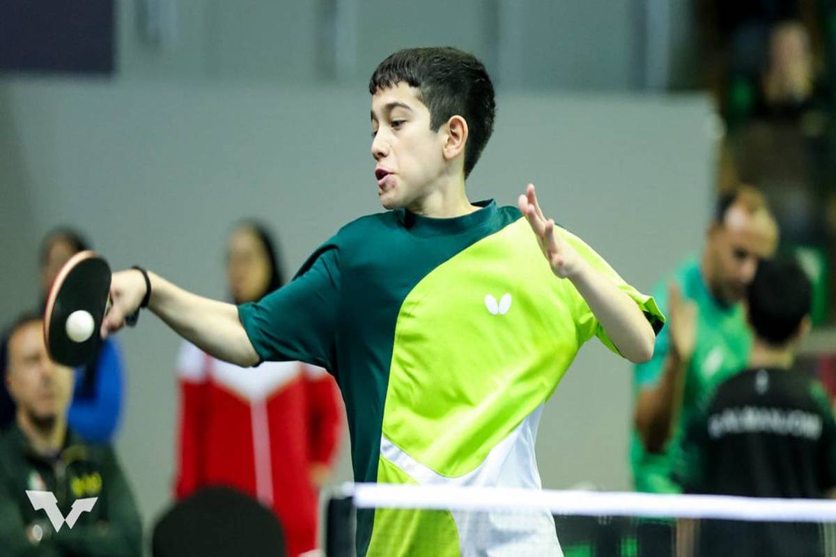 قهرمانی پینگ پنگ باز ایرانی در رقابت‌های زیر 11 سال عربستان