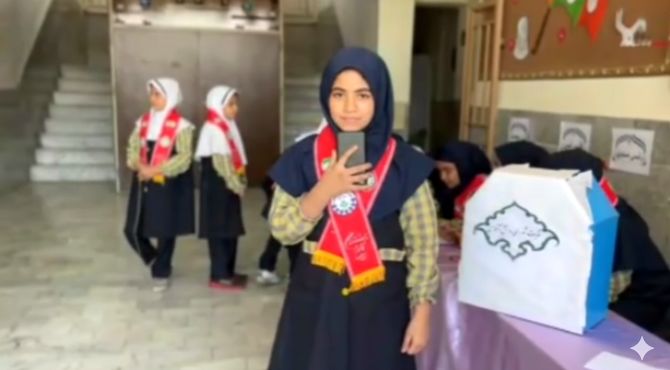دختران عفت پای صندوق؛ گزارش برگزاری انتخابات شورای دانش آموزی دبیرستان عفت