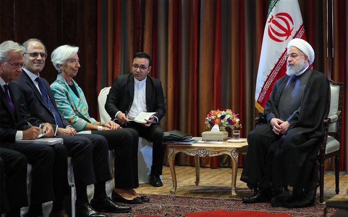 دیدار روحانی با مدیر صندوق بین المللی پول + تصاویر