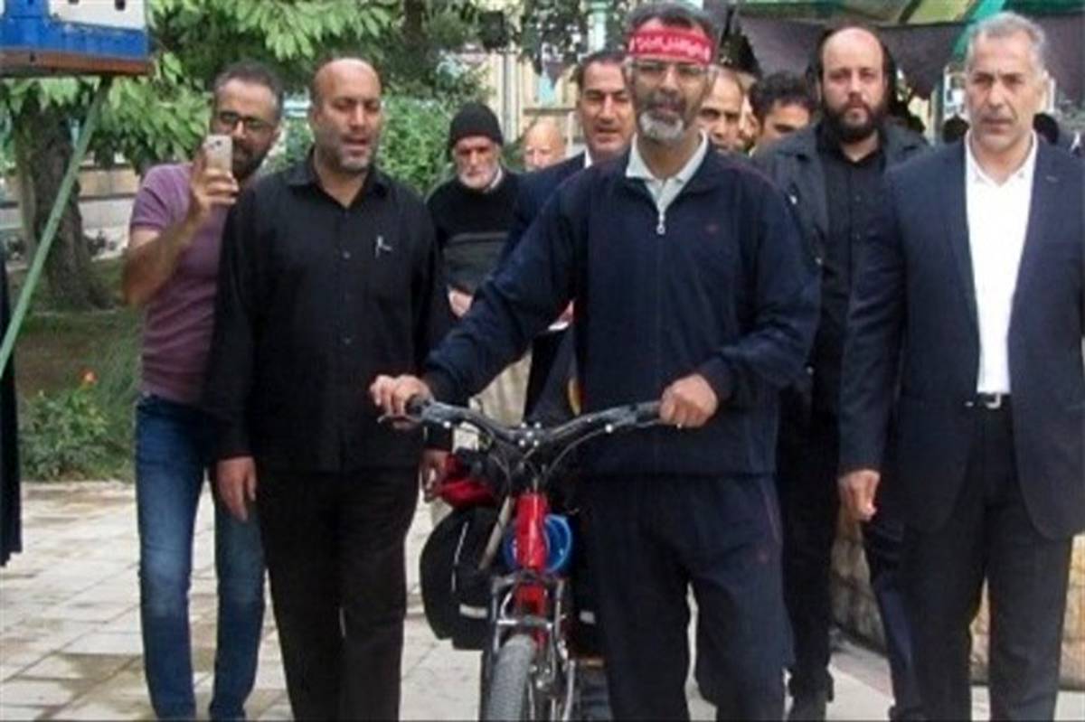 عزیمت دوچرخه سوار اسلامشهری به حرم اباعبدالله حسین (ع)