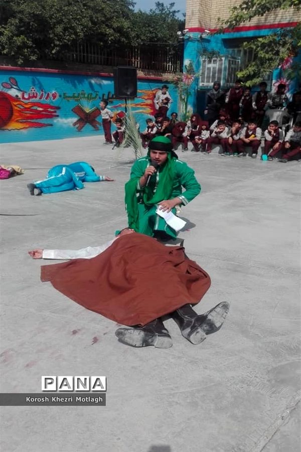 برگزاری مراسم تعزیه حضرت علی اکبر توسط دانش آموزان  مدرسه غیر دولتی پسرانه هوشمند سما در کازرون
