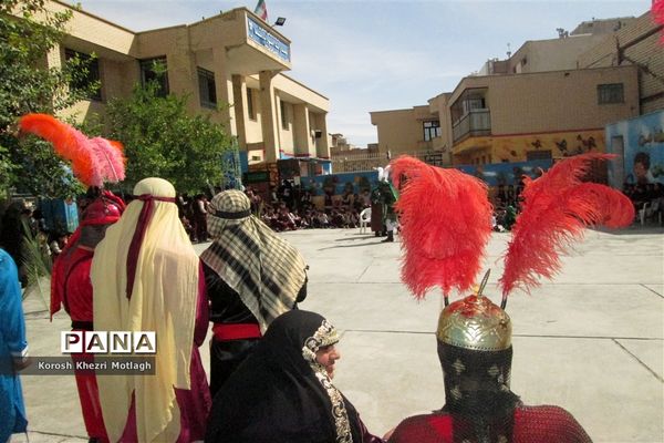 برگزاری مراسم تعزیه حضرت علی اکبر توسط دانش آموزان  مدرسه غیر دولتی پسرانه هوشمند سما در کازرون