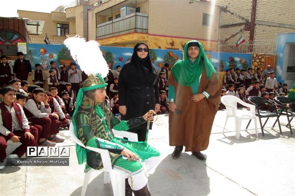 برگزاری مراسم تعزیه حضرت علی اکبر توسط دانش آموزان  مدرسه غیر دولتی پسرانه هوشمند سما در کازرون