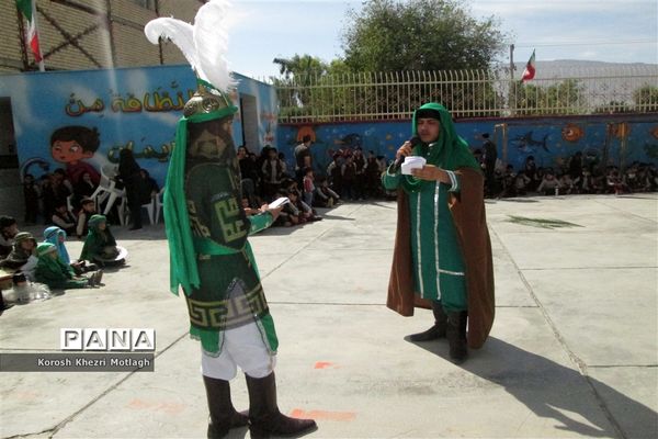 برگزاری مراسم تعزیه حضرت علی اکبر توسط دانش آموزان  مدرسه غیر دولتی پسرانه هوشمند سما در کازرون