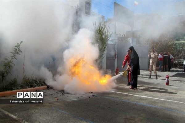 برگزاری رزمایش پدافند غیر عامل در شهرستان فیروزکوه