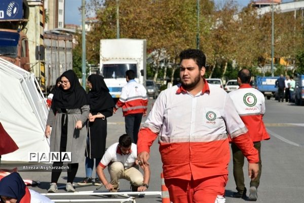 مانور اسکان اضطراری هلال احمر بابلسر