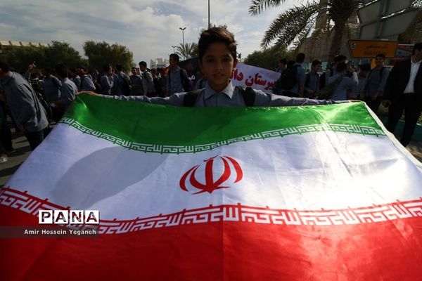 راهپیمایی بزرگ 13 آبان  در جزیره کیش