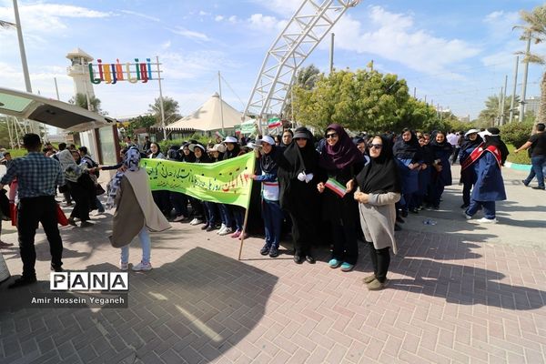 راهپیمایی بزرگ 13 آبان  در جزیره کیش