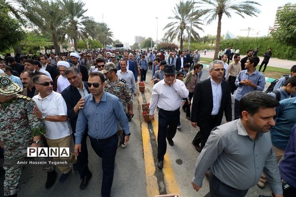راهپیمایی بزرگ 13 آبان  در جزیره کیش