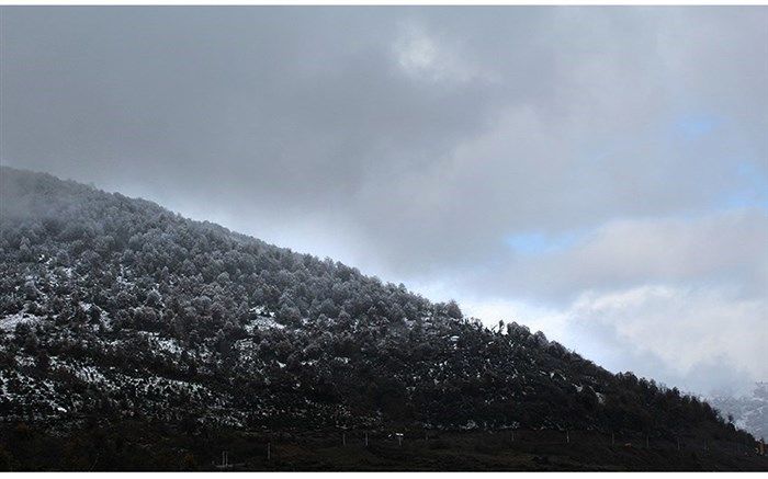 بارش برف در ارتفاعات محور کرج-چالوس