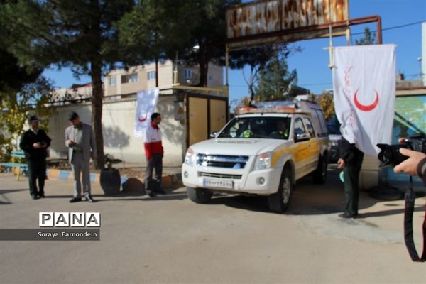 مانورسراسری زلزله در هنرستان اندیشه خراسان شمالی