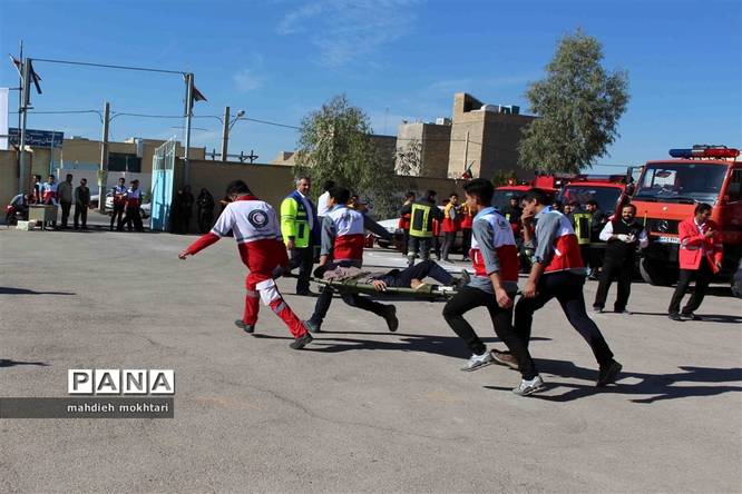 بیستمین مانور سراسری زلزله در مدارس استان یزد