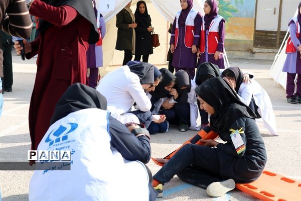 بیستمین مانور زلزله و ایمنی  در مدارس استان بوشهر-۲