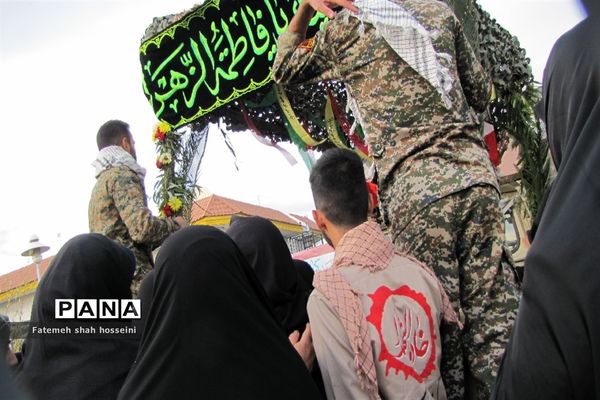 مراسم تشییع پیکر مطهر شهید گمنام در شهرستان فیروزکوه