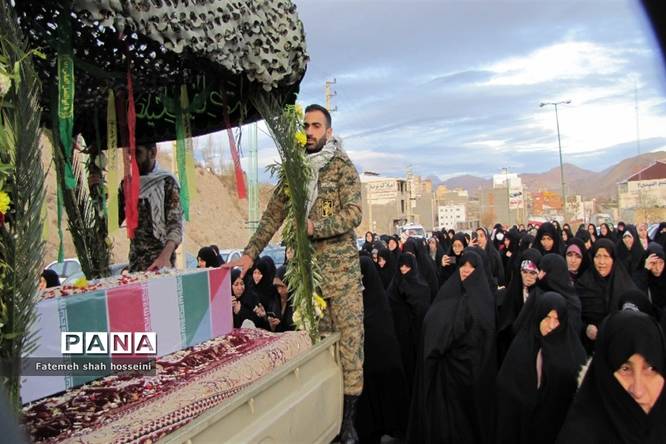 مراسم تشییع پیکر مطهر شهید گمنام در شهرستان فیروزکوه