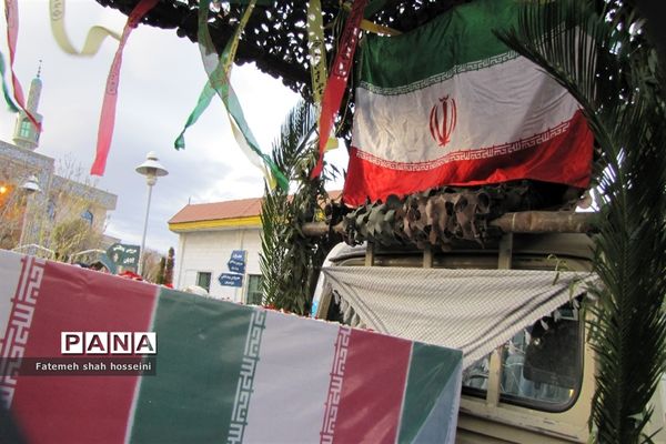 مراسم تشییع پیکر مطهر شهید گمنام در شهرستان فیروزکوه