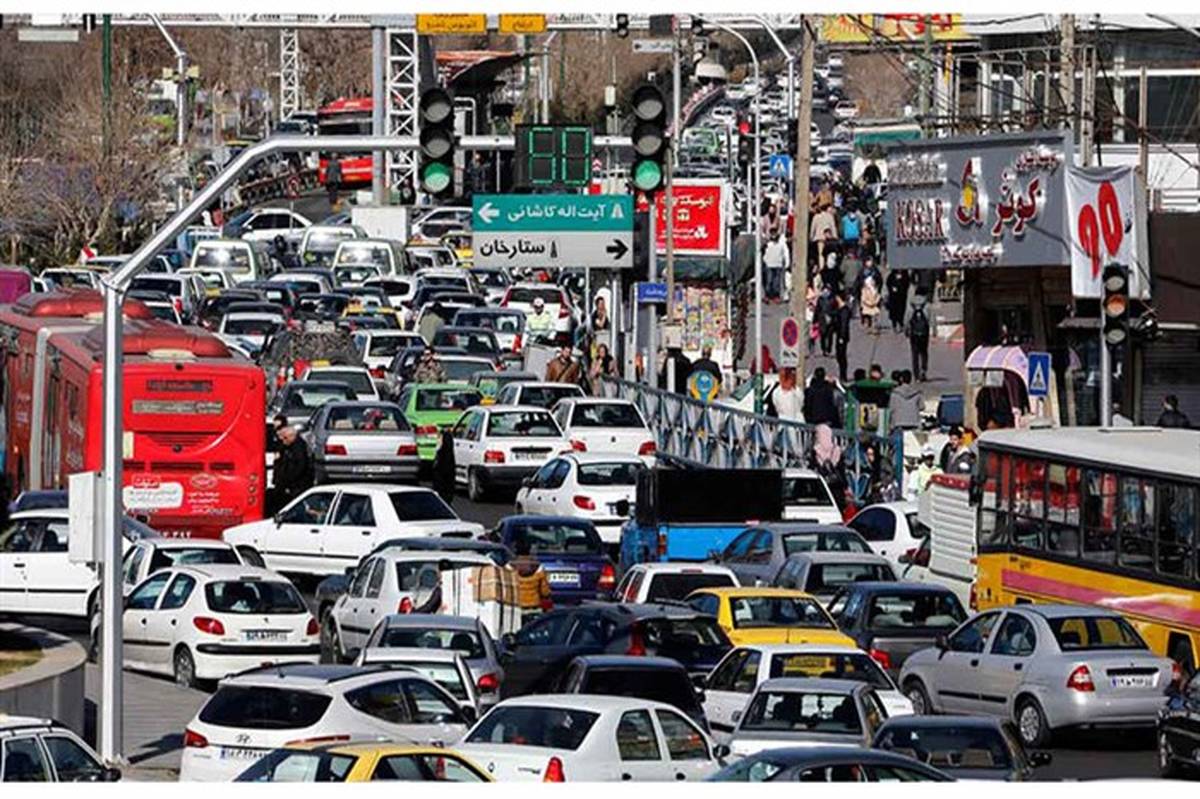وضعیت ترافیک معابر بزرگراهی شهر تهران