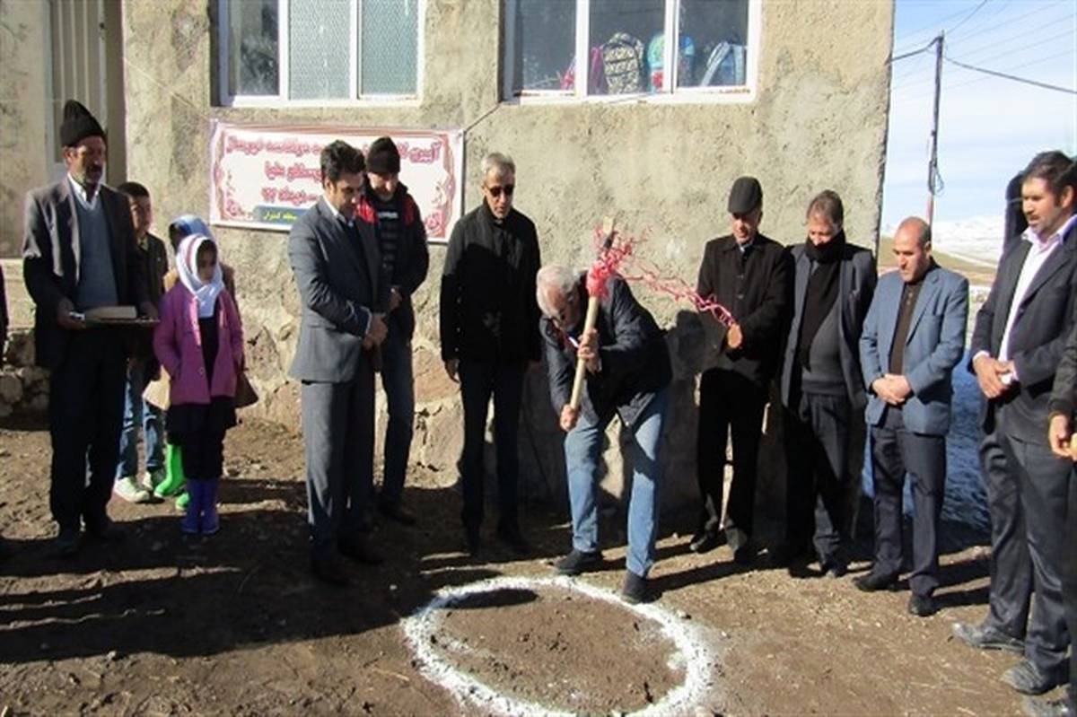 مدرسه  خیرساز روستای حاج یوسف لوی علیای آذربایجان شرقی کلنگ‌زنی شد
