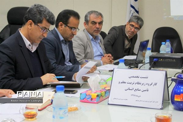 نشست تخصصی کار گروه زیر نظام تربیت معلم و تامین منابع انسانی استان بوشهر