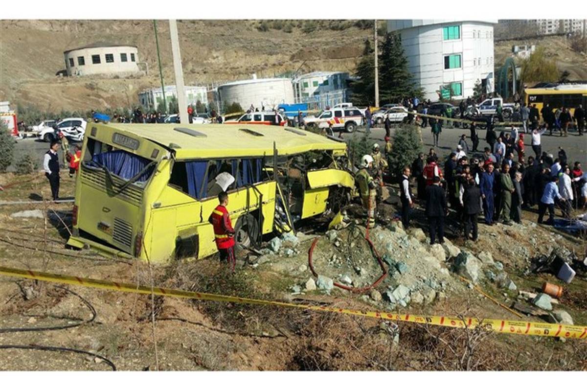 علت حادثه اتوبوس دانشجویان دانشگاه آزاد در دست بررسی است
