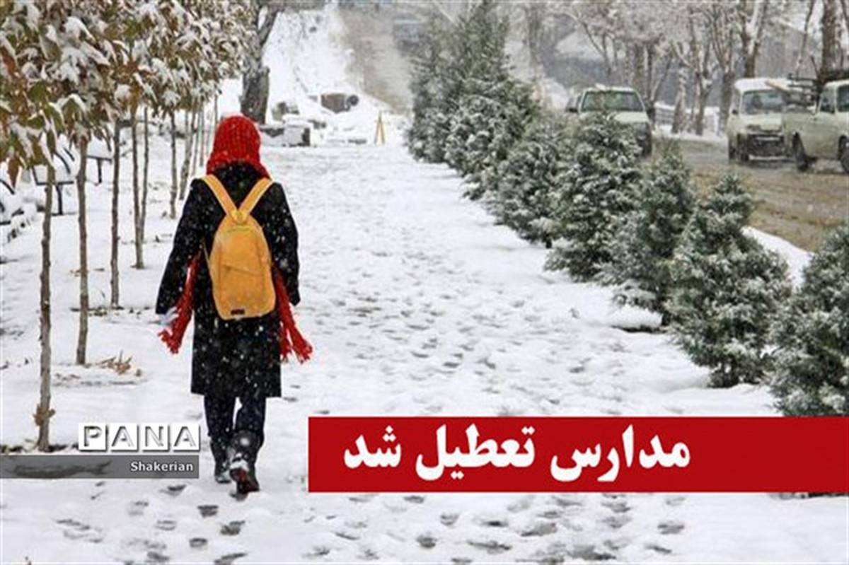 تعطیلی برخی از مدارس استان یکشنبه 30 دی ماه بعلت برودت هوا، بارش برف و یخبندان سطح معابر