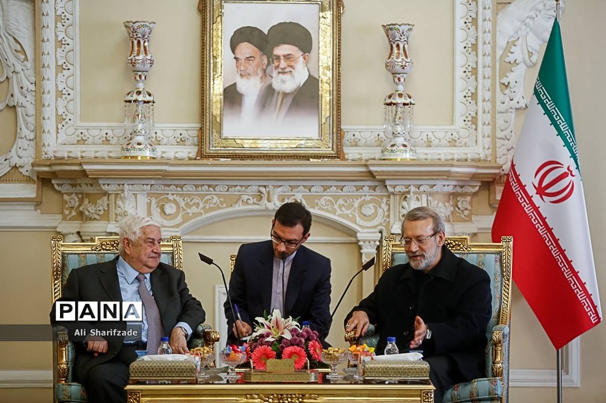 دیدار وزیر امورخارجه سوریه با علی لاریجانی