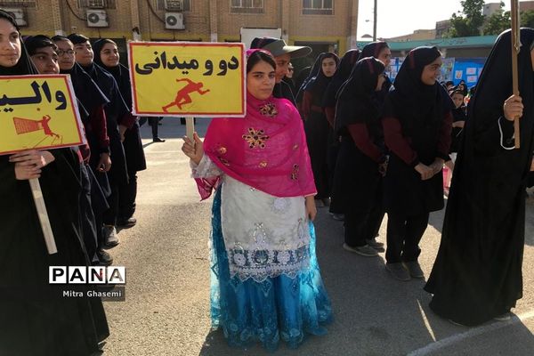 اختتامیه پنجمین المپیاد ورزشی درون مدرسه‌ای خوزستان در مدرسه دخترانه مهشاد شیرازی ناحیه ۴ اهواز