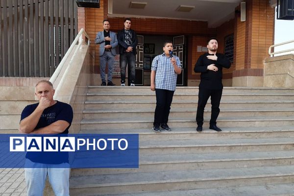 طنین نوای عشق و عزا؛ مراسم عزاداری دهه دوم فاطمیه در مدارس بهارستان‌دو