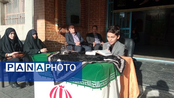 مراسم سیزدهم آبان ماه در مدرسه الزهرا با هدف استکبار ستیزی 