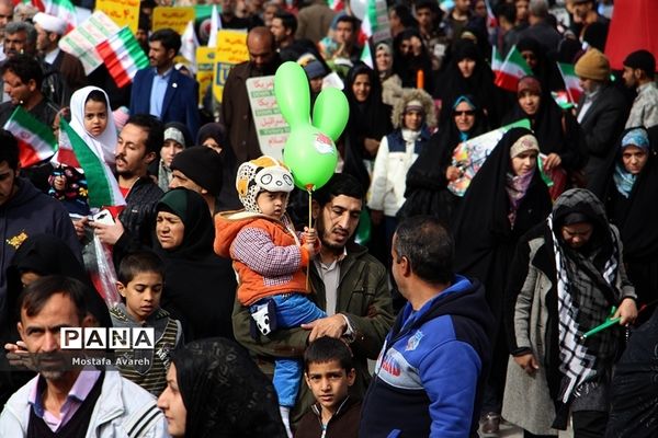 مراسم راهپیمایی 22 بهمن در شهرستان بیرجند