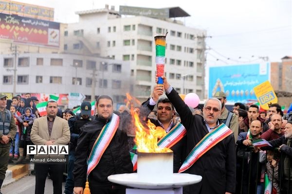 راهپیمایی ۲۲ بهمن در شهر ساری